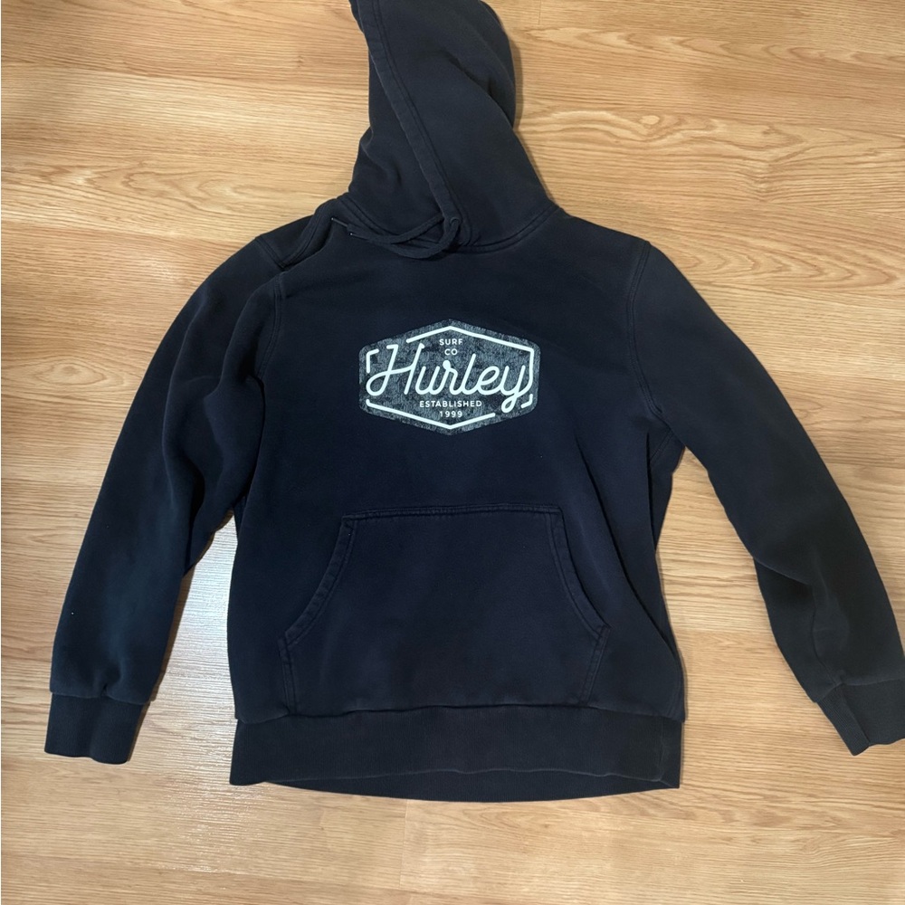 Hurley hooded sweatshirt black long sleeve men’s medium